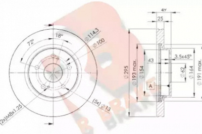R BRAKE 78rbd24803 -  
